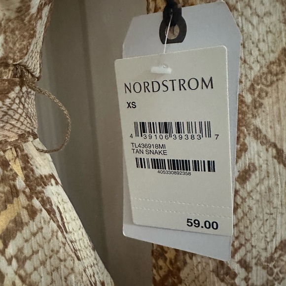 Leith Snake Print Ruffle Dress - Picture 4 of 4